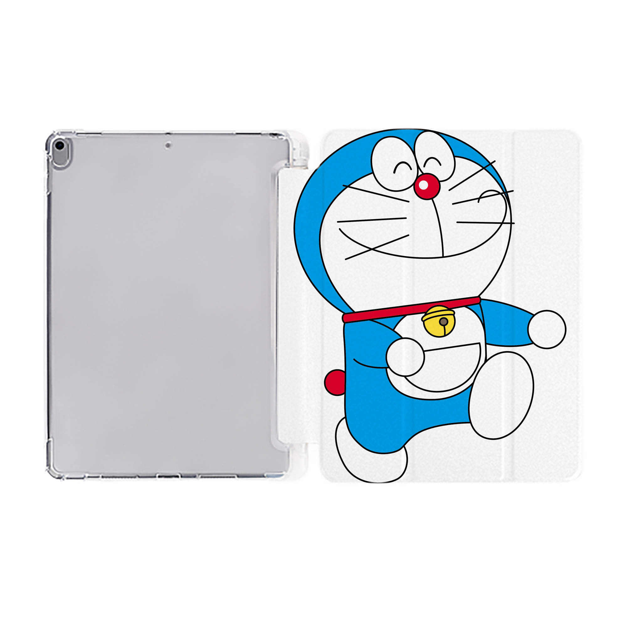 （画像用） ドラえもん Doraemon IPad ケース ペン収納付き 三つ折りスタンド PUレザー×シリコン 対応機種9.5/10.5/10.9インチ